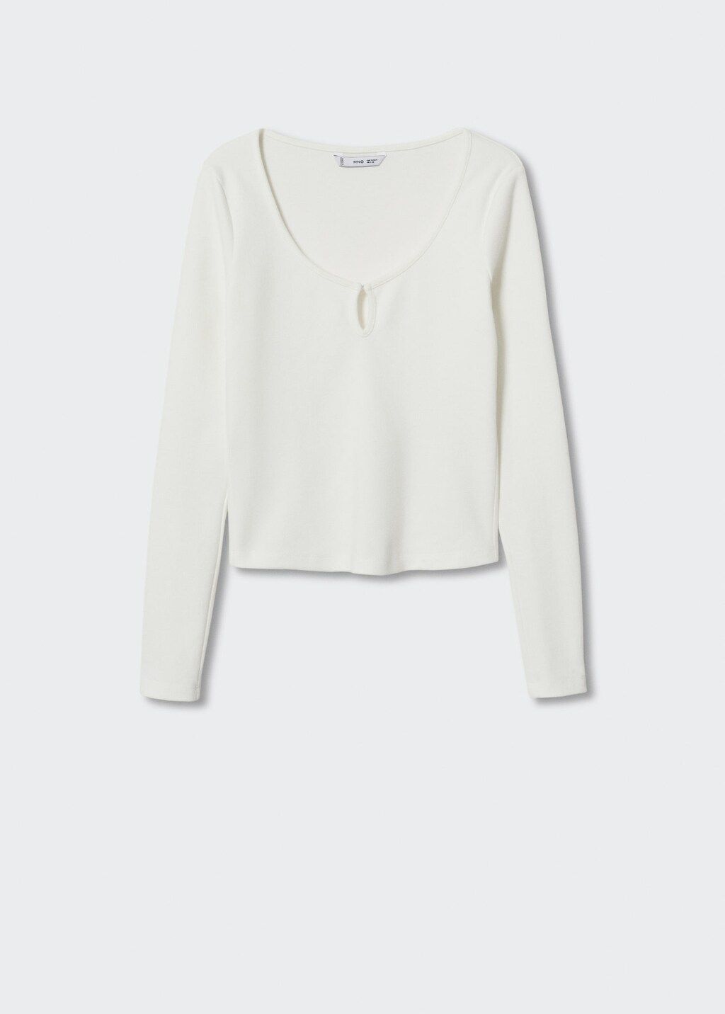 Long-sleeve t-shirt with cut-out | MANGO (US)