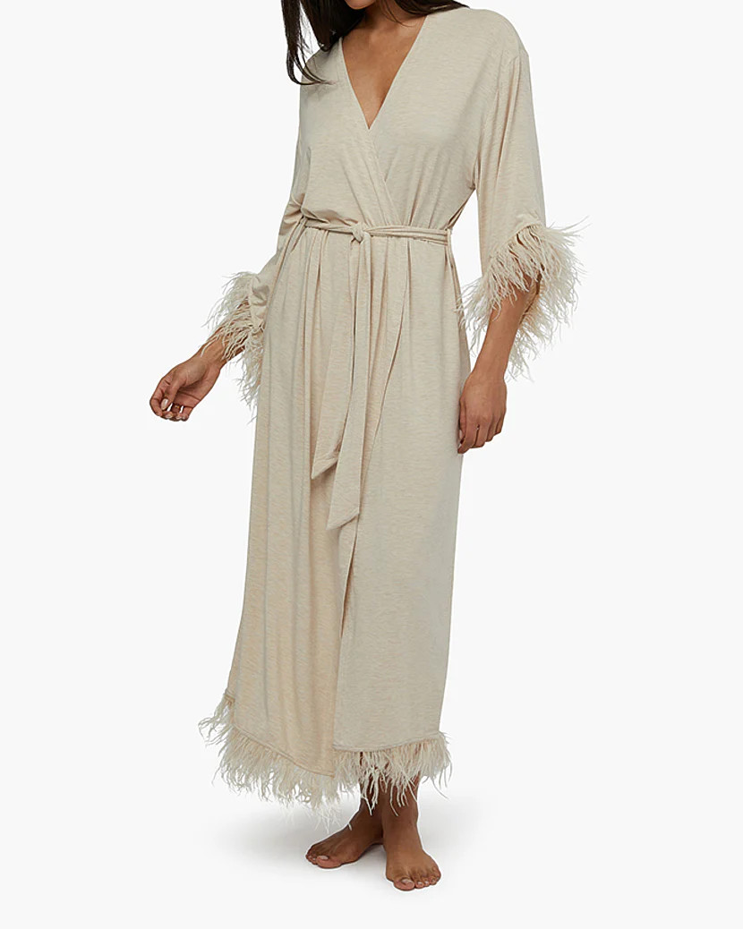 Long Feather Robe | We Wore What