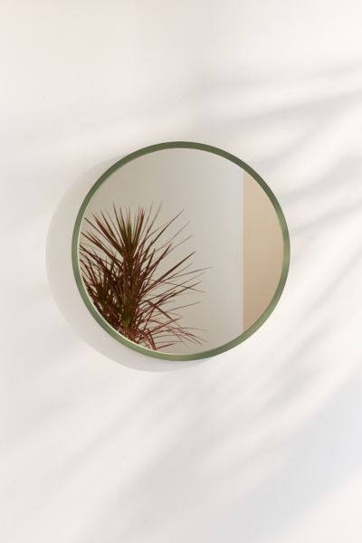 Hub Round 24" Mirror - Green at Urban Outfitters | Urban Outfitters (US and RoW)