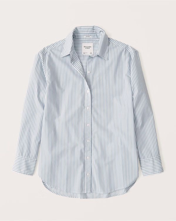 Women's 90s Oversized Button-Up Shirt | Women's Tops | Abercrombie.com | Abercrombie & Fitch (US)