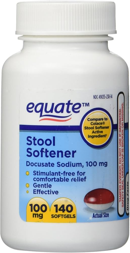 Equate - Stool Softener 100 mg, 140 Capsules (Compare to Colace) (1) | Amazon (US)