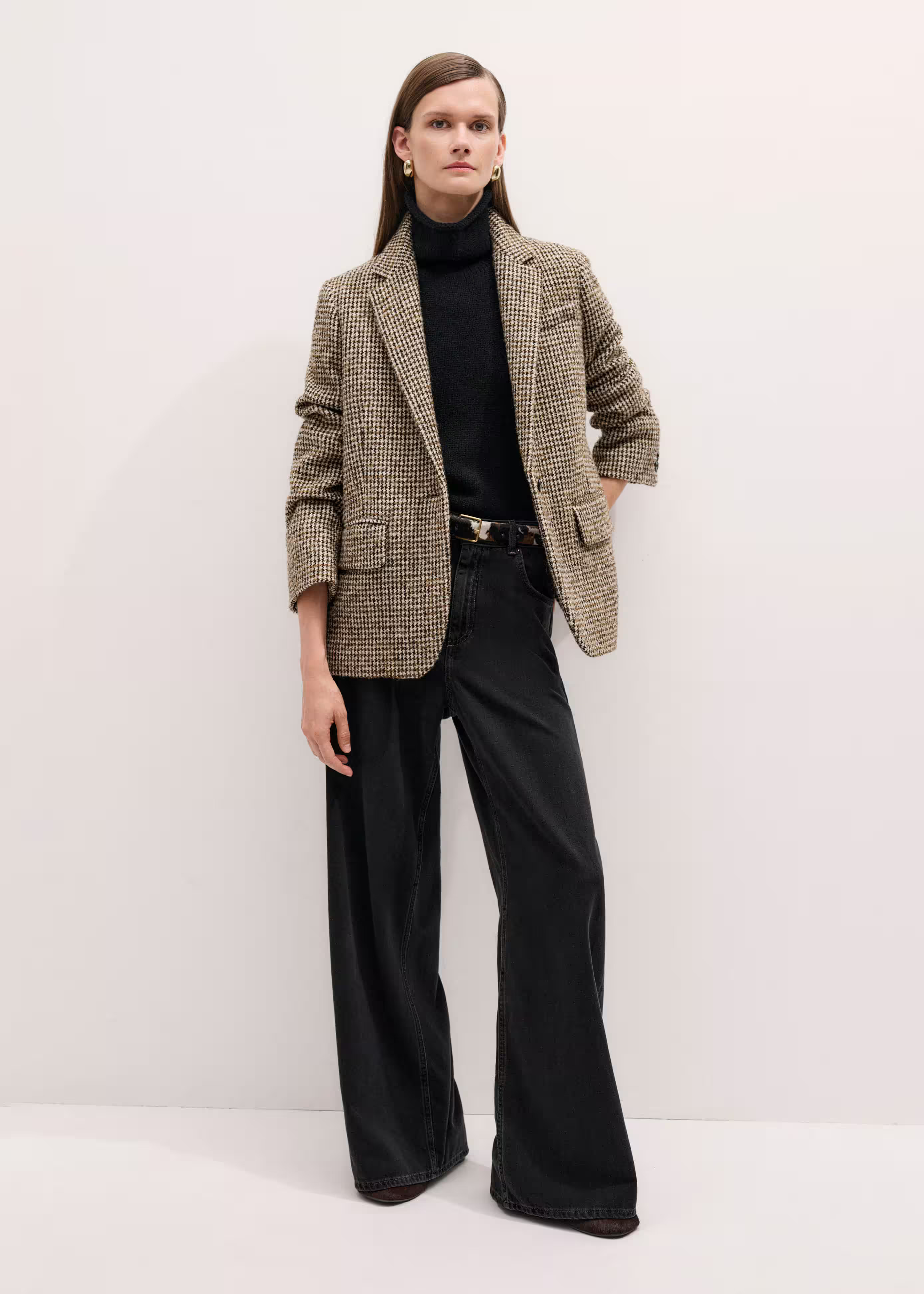 Boyfriend Blazer Italian Wool Blend | ME+EM Global (Excluding US)