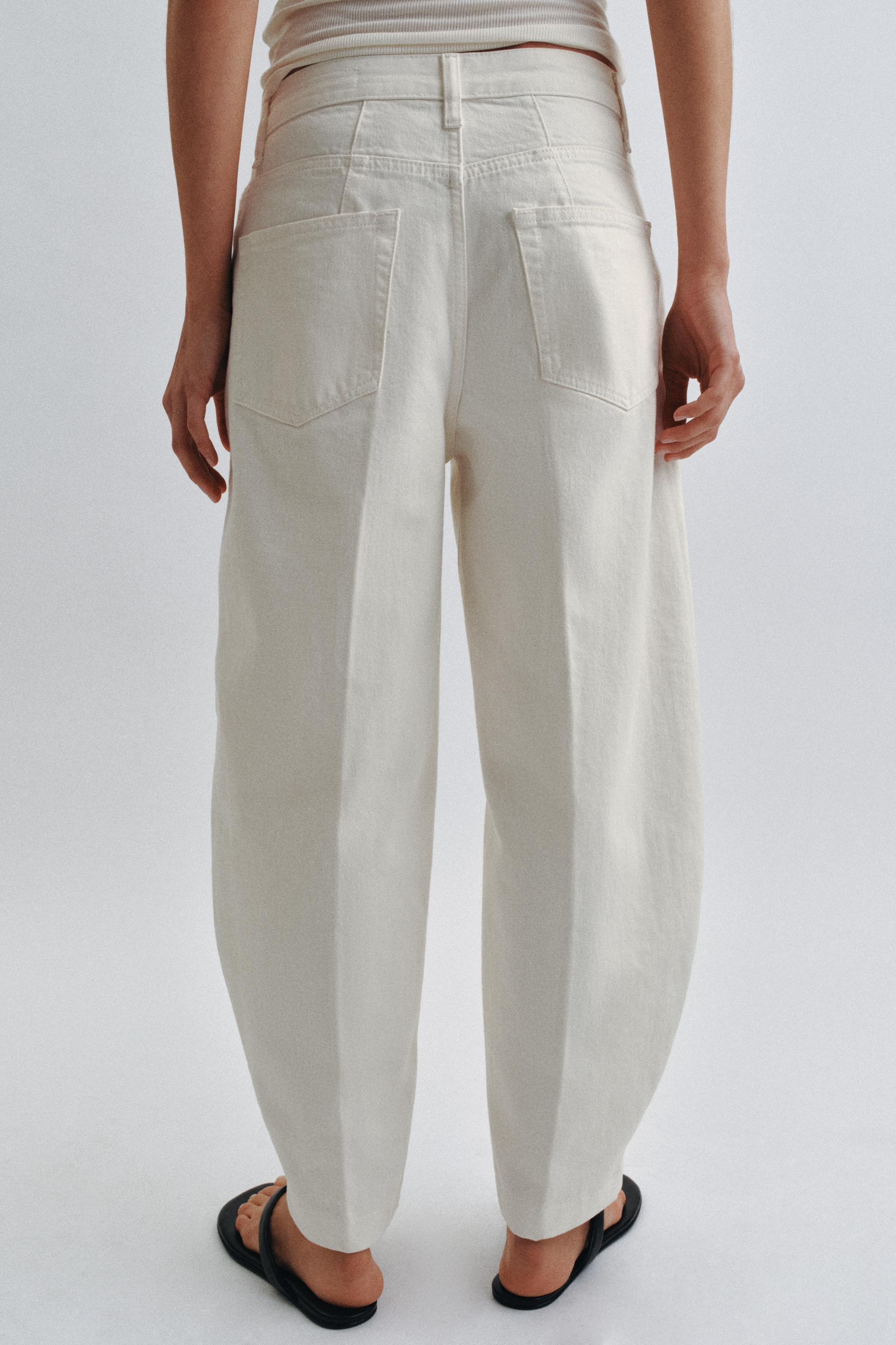 ZW COLLECTION BARREL HIGH WAIST JEANS | Zara US
