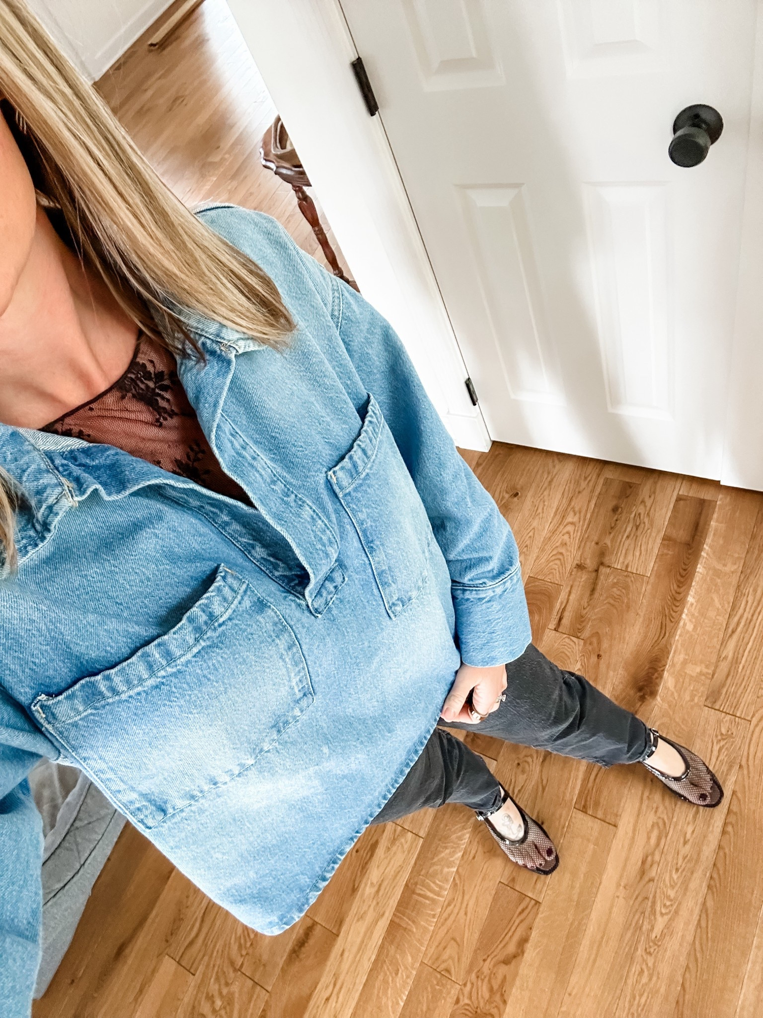 Church outfit 
Working towards a capsule-ish wardrobe… may be tough but I want quality pieces and some fun things to layer in like this lace undershirt! Also can you even with these caged flats!

#LTKFindsUnder50 #LTKSeasonal #LTKStyleTip