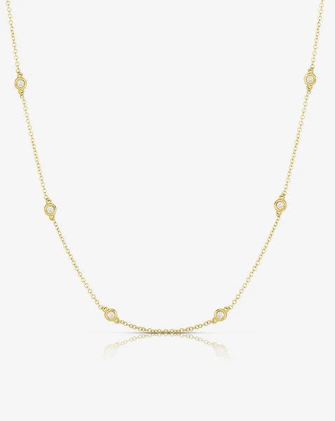Diamond Bezel Station Necklace | Ring Concierge