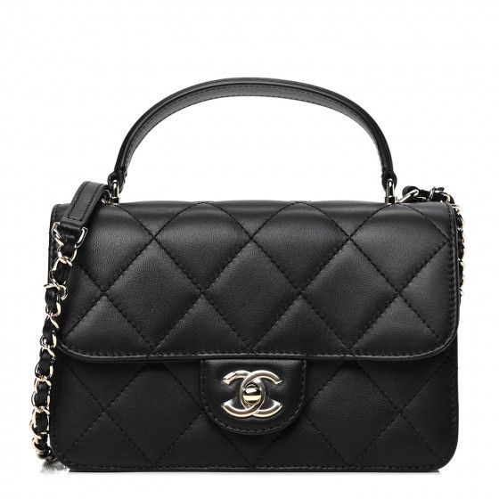CHANEL

Calfskin Quilted Small Top Handle Flap Black | Fashionphile