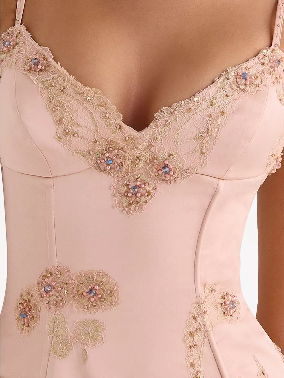 Saloma Bead-Embellished Corset Top | Selfridges