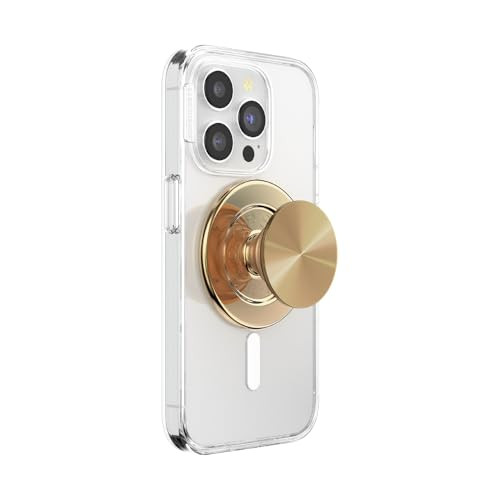 PopSockets Phone Grip for MagSafe, Magnetic Holder, Phone Stand, Enamel - Alum Radial Gold | Amazon (US)
