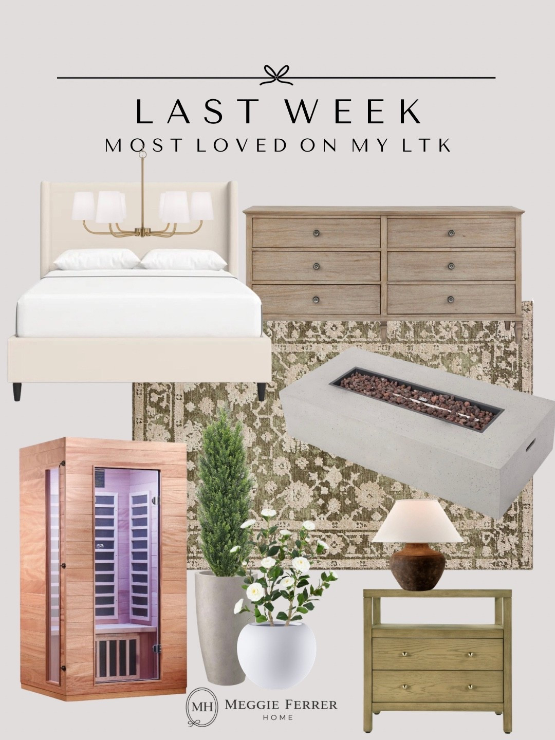 Last week’s most loved finds on my LTK 🤍
So many of these pieces are the exact ones that helped create that warm, elevated designer look throughout our home lately… 
From the cozy upholstered bed to the outdoor fire table and even the sauna you all went crazy over. 

Everything is linked below  for easy shopping. 

#LTKHome #LTKStyleTip #LTKSaleAlert #HomeDecor #ModernOrganic #DesignerLookForLess #NeutralHome #BedroomInspo #OutdoorLiving #WayfairFinds