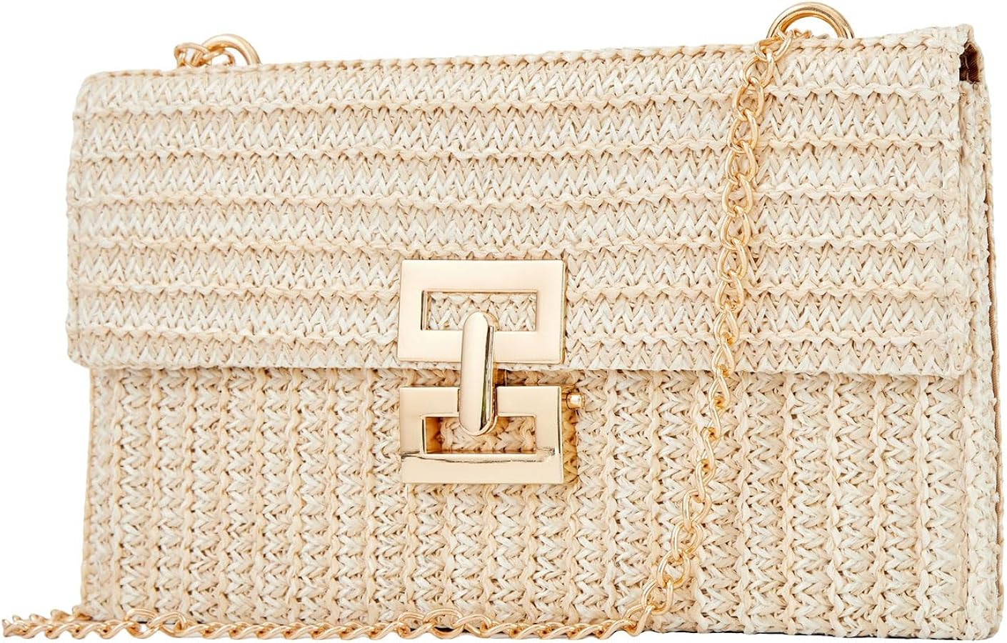 Women Straw Beach Clutch Purse Handbag Summer Elegant Vacation Style Shoulder Bag Crossbody Bag | Amazon (US)