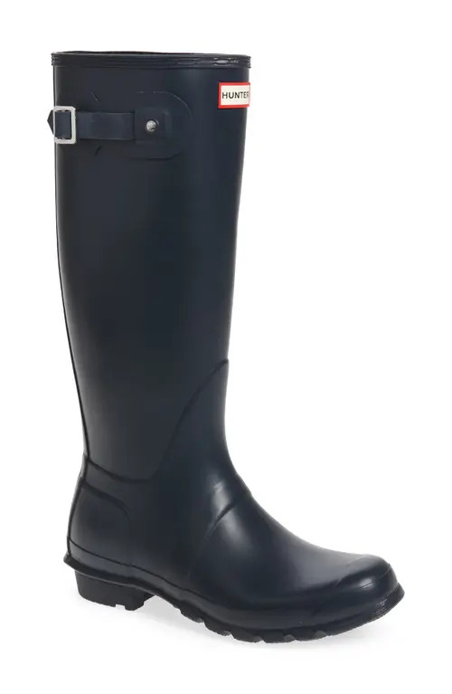 Hunter Original Tall Waterproof Rain Boot in Navy at Nordstrom, Size 6 | Nordstrom