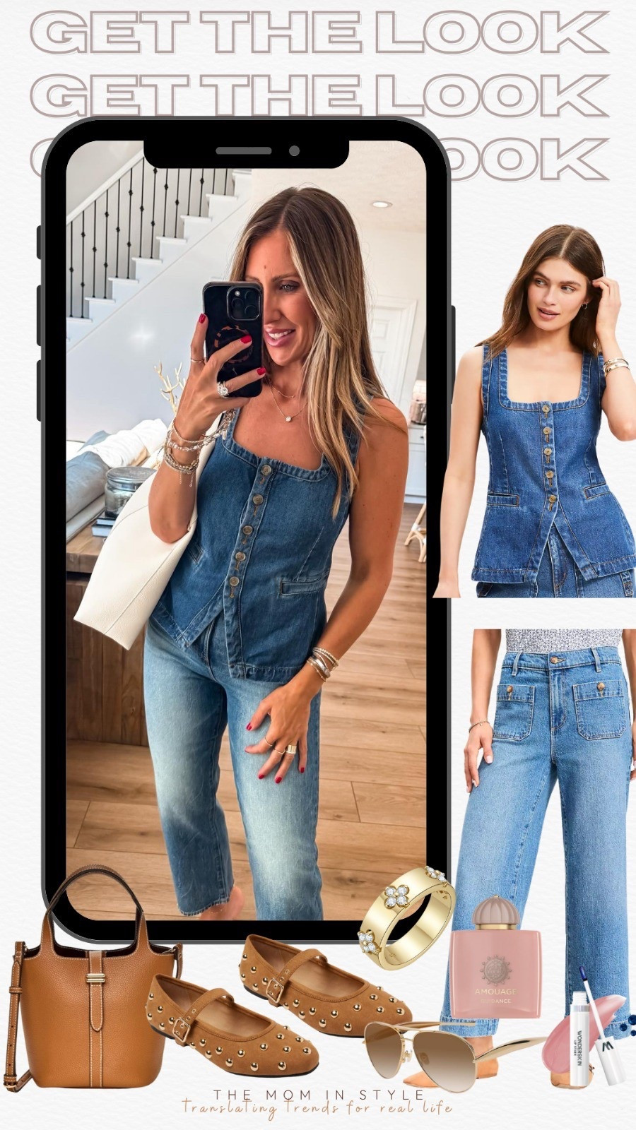 Fall style, cropped jeans, denim top, denim corset, fall bag, suede flats, suede shoes 

#LTKFindsUnder50 #LTKFindsUnder100