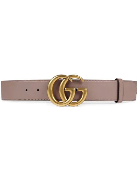 Leather belt with Double G buckle | Farfetch (US)