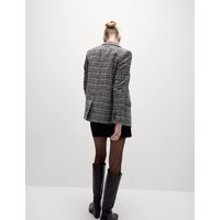 M&S Collection Women's Tweed Textured Single Breasted Blazer - 14 - Black Mix, Black Mix | Marks & Spencer (UK)