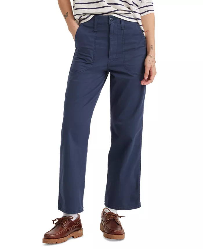 Levi's Women's Surplus High Rise Straight-Leg Pants - Macy's | Macy's