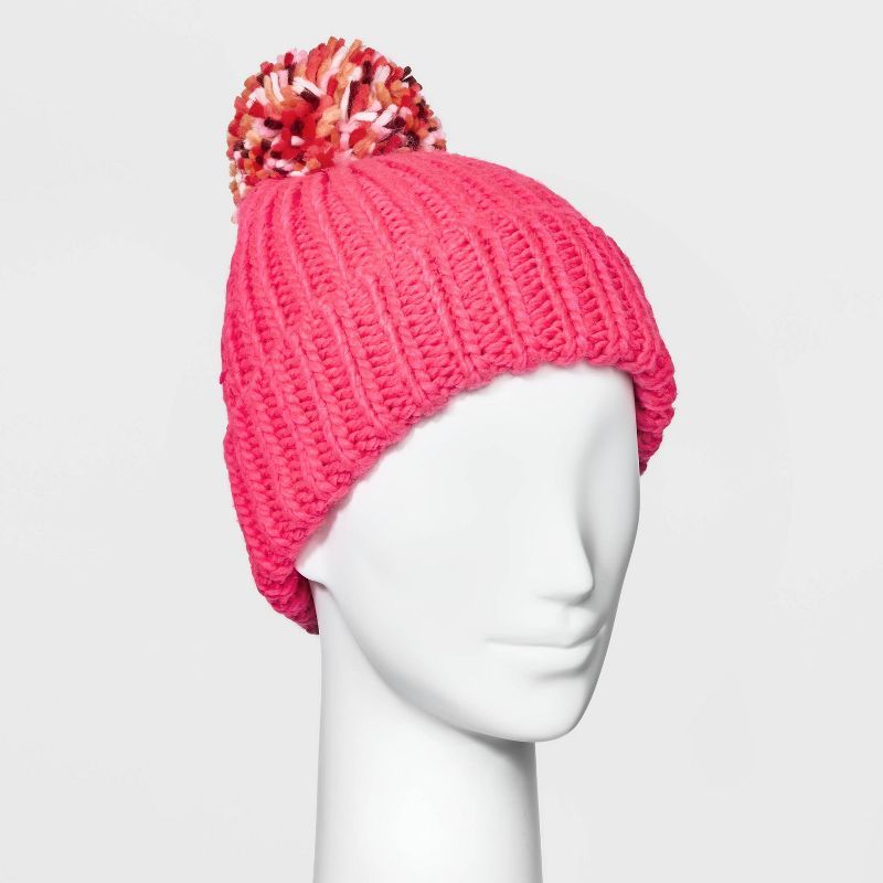 Women's Solid Beanie with Pom - Wild Fable™ | Target