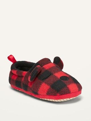 Unisex Buffalo Plaid Critter Slippers for Toddler &#x26; Baby | Old Navy (US)