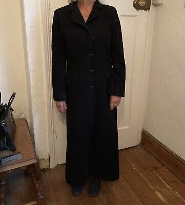 Long ladies black winter coat size 8 Very good condition. 90% wool 10% Cashmere | eBay UK