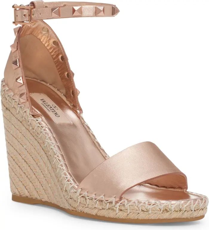 Valentino Rockstud Espadrille Wedge Sandal (Women) | Nordstrom