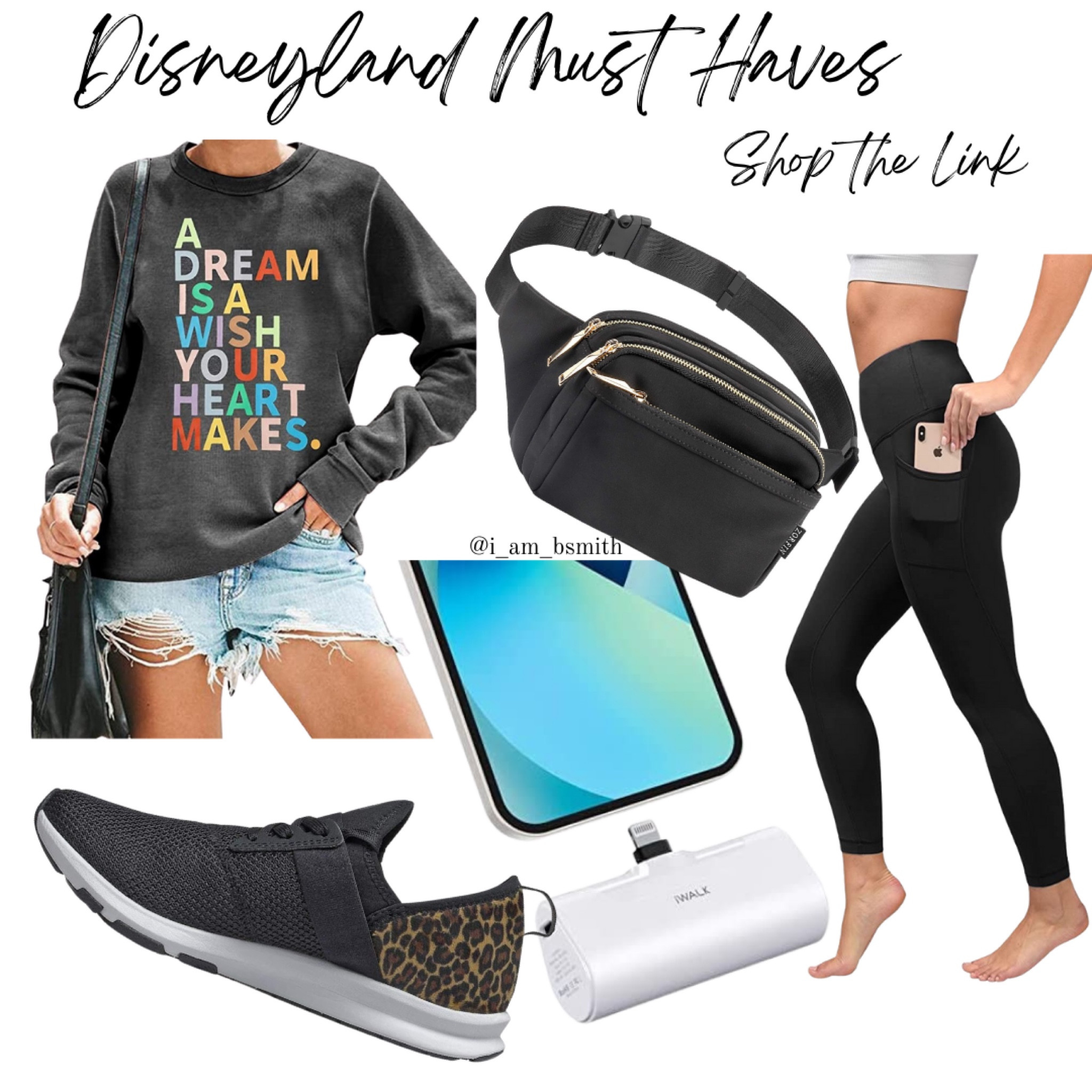 Amazon Haul! 
Disneyland Musts! 
-we all love an oversized cozy Disney themed sweater! 
-crossbody bag for all the small necessities you will need…and hello cute! 
-the best butter soft pocket black leggings!
-new balance cheetah tennis shoes are so comfy and great for walking & style! 
-direct plug in extended battery charger! A MUST HAVE! 
All on SALE! 
.
.
.
.
#disneylandmust #mamamusthave #comfyclothes #fashion #disneyfashion 

#LTKunder50 #LTKsalealert #LTKstyletip