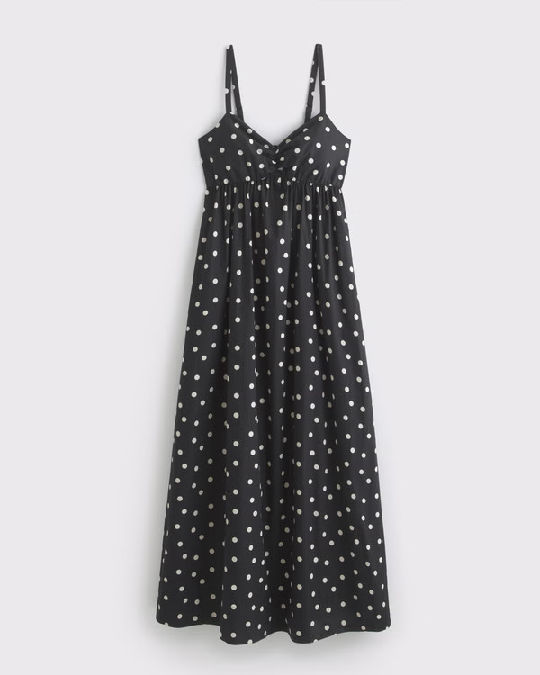 Women's Sweetheart Babydoll Maxi Dress | Women's New Arrivals | Abercrombie.com | Abercrombie & Fitch (US)