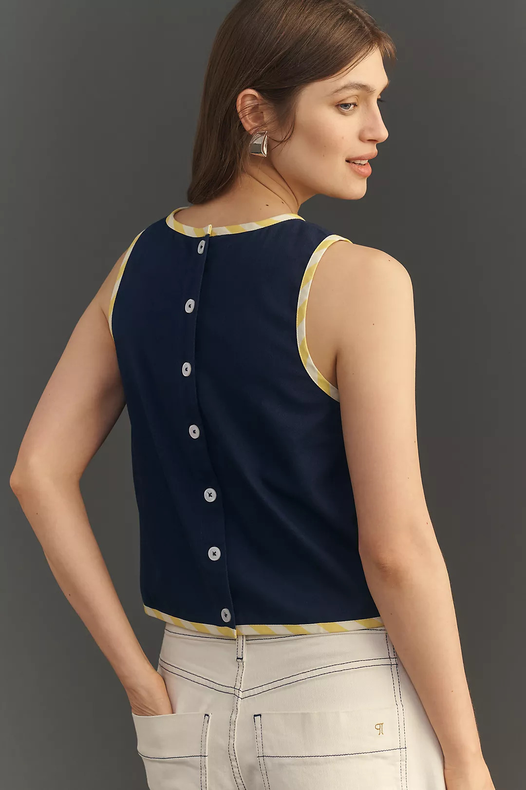 Maeve Embroidered Shell Tank | Anthropologie (US)