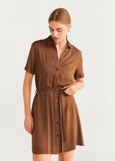 Bow shirt dress | MANGO (US)