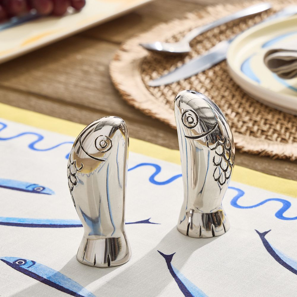 Sardine Metal Salt & Pepper Shakers | West Elm (US)