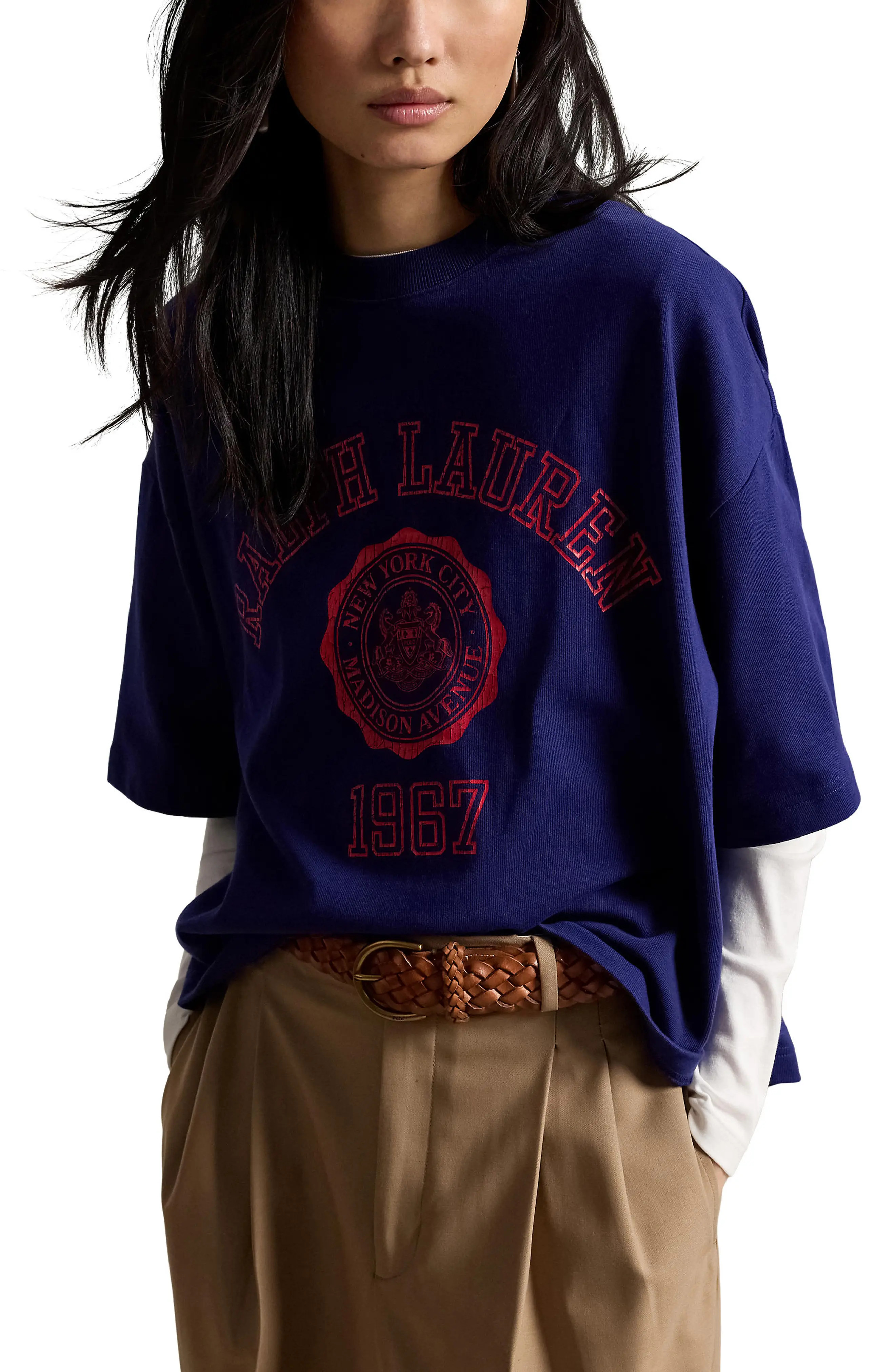 Polo Ralph Lauren Oversize Cotton Graphic T-Shirt (Women) | Nordstrom | Nordstrom