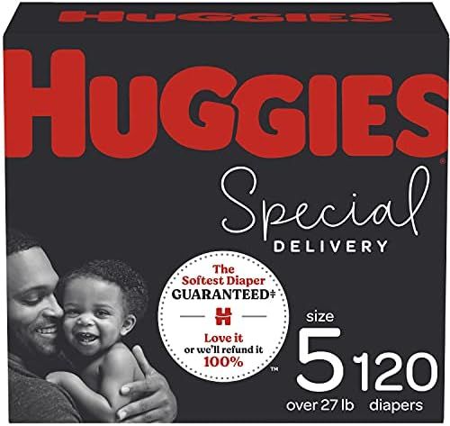 Hypoallergenic Baby Diapers Size 5, 120 Ct, Huggies Special Delivery | Amazon (US)