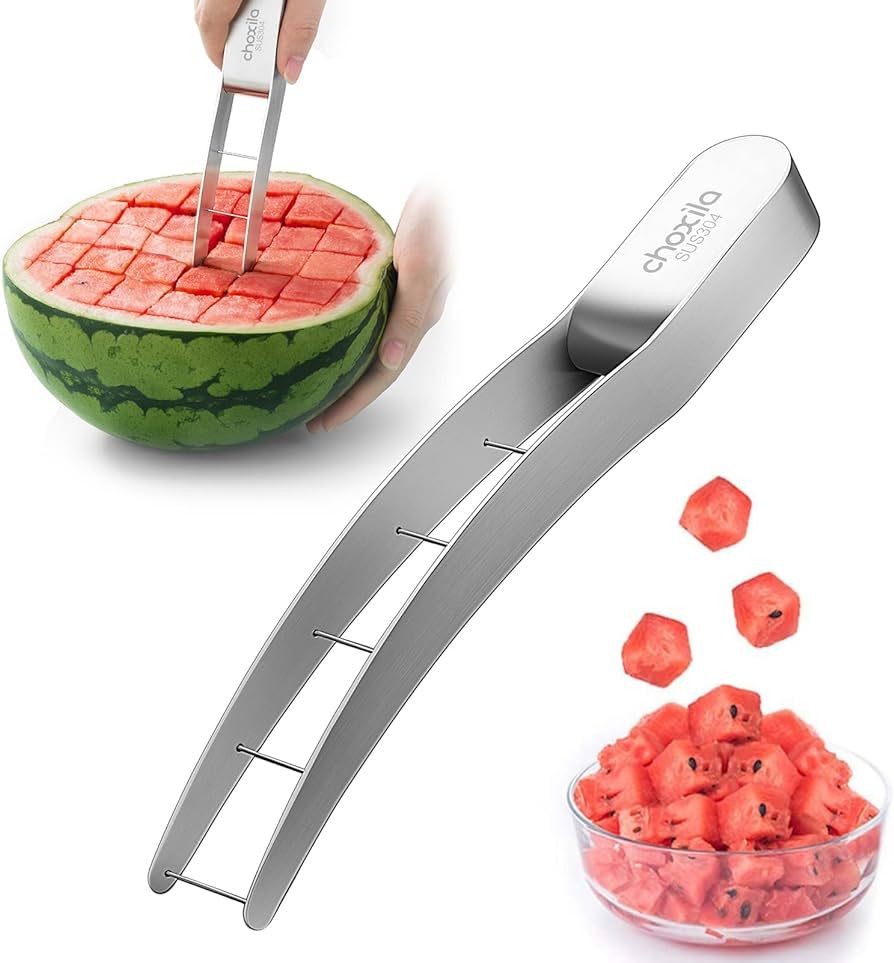 Choxila Watermelon Cutter Slicer,Stainless Steel Watermelon Cube Cutter Quickly Safe Watermelon K... | Amazon (US)
