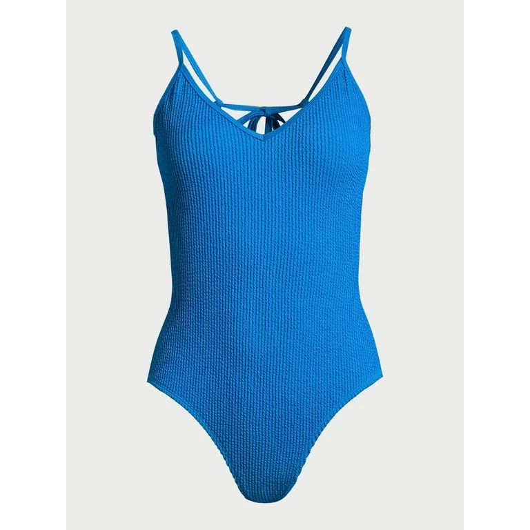 No Boundaries Juniors’ Crinkle One Piece Swimsuit, Sizes S-XXL - Walmart.com | Walmart (US)