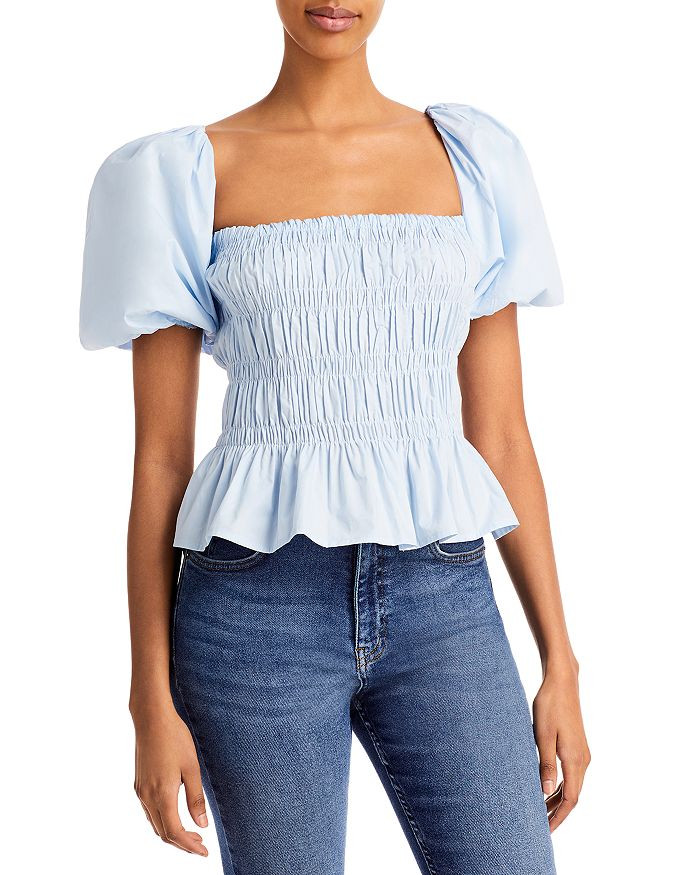 Puff Sleeve Smocked Top | Bloomingdale's (US)