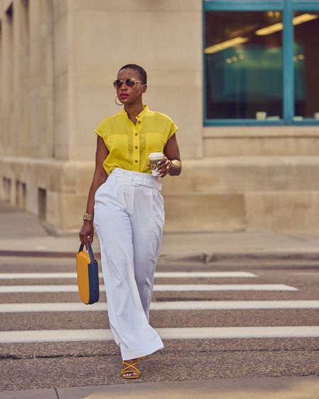 White pants season is upon us! A bold and easy way to wear this staple piece is to pair it with a yellow top! Works for work and after-work 💛🤍 
Ann Taylor, Abercrombie, myTomoli.com, Nordstrom, Chico's

#LTKover40 #LTKstyletip #LTKworkwear