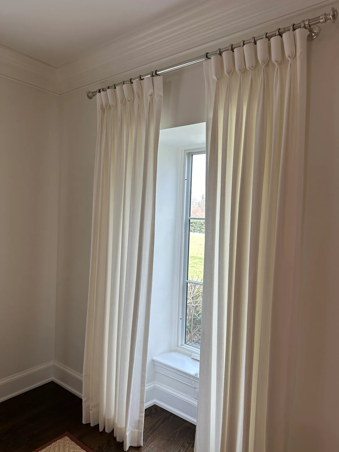 Linen Pinch Pleat Curtain Wt Goblet Pleat Many Colors Fabric and Trim Lined Curtain Panel Designe... | Etsy (US)