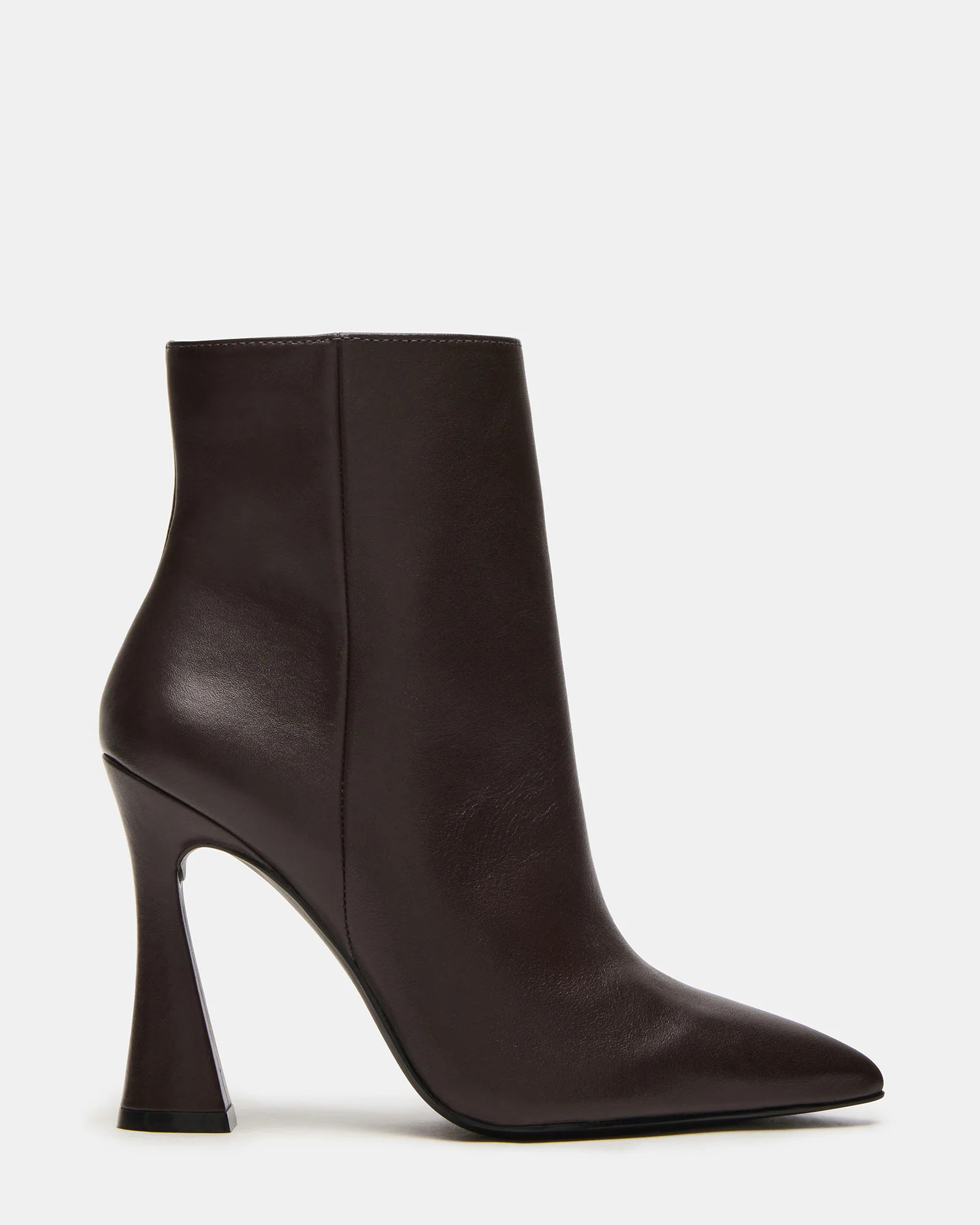 BOLERO Brown Leather Pointed-Toe Heeled Women's Ankle Boot | Steve Madden (US)