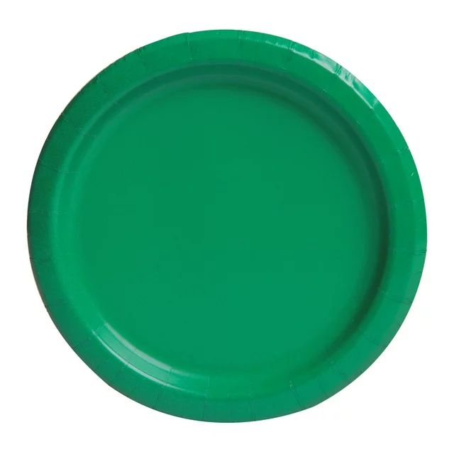 Way To Celebrate! Green Paper Dessert Plates, 7in, 24ct | Walmart (US)