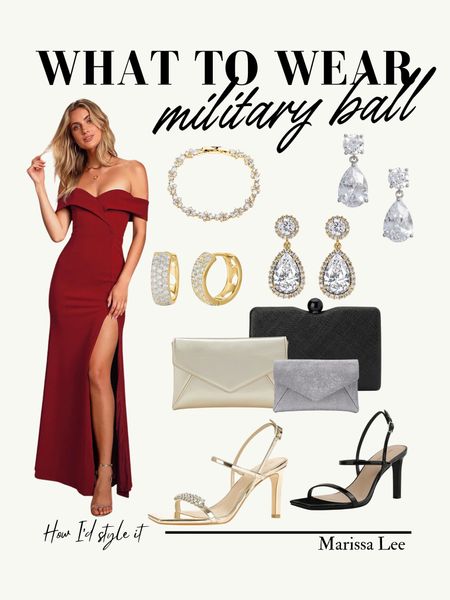 Looking for military ball dress inspo? Here’s a classic red dress and how I’d style it for the upcoming Marine Corps ball! When it comes to shopping for military ball dresses, you can’t go wrong with red! It complements the Marine Corps blues so well and is easy to dress up with jewelry and accessories 💕

#LTKstyletip #LTKunder100 #LTKwedding