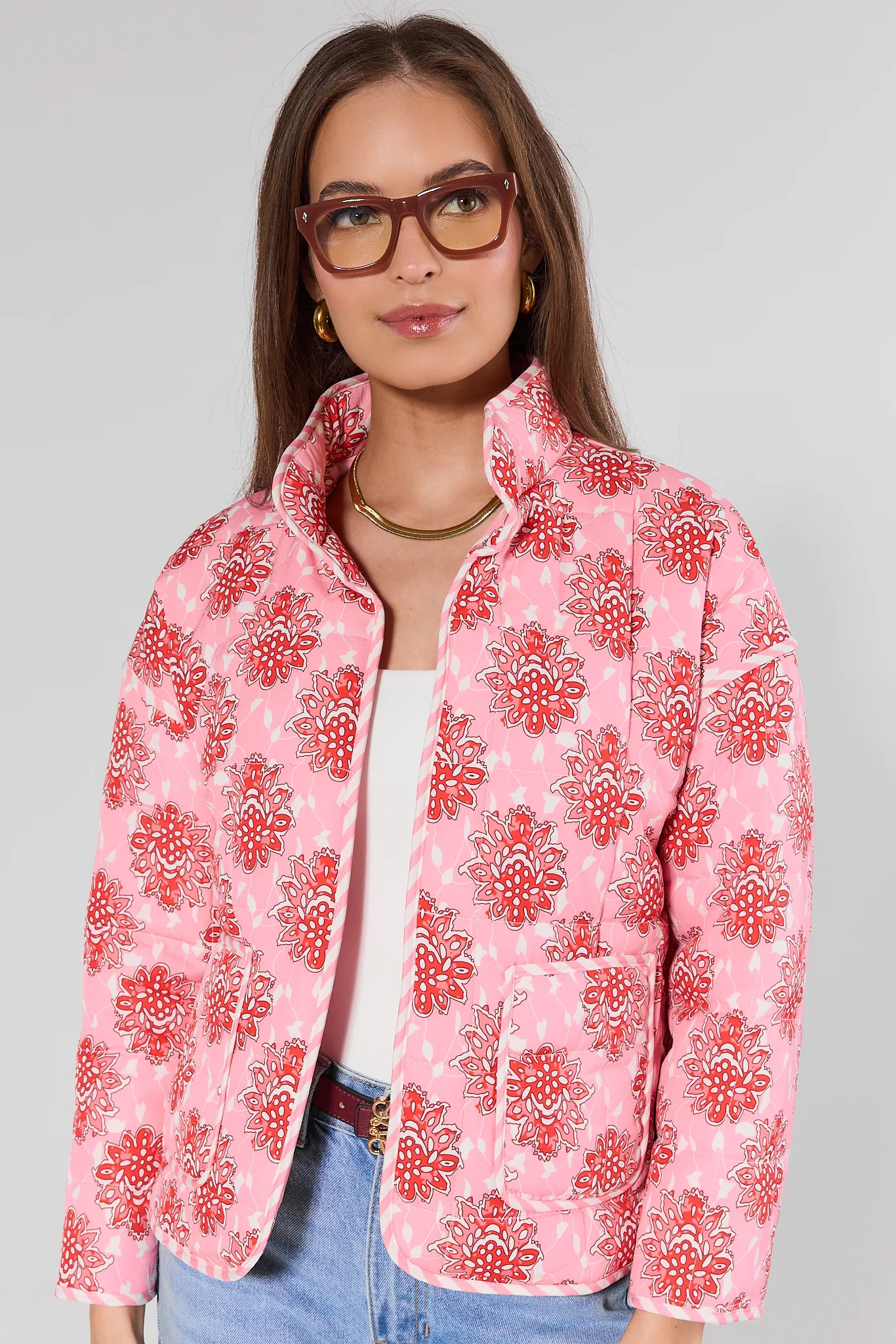 Marjorie Pink Quilted Jacket | Avara