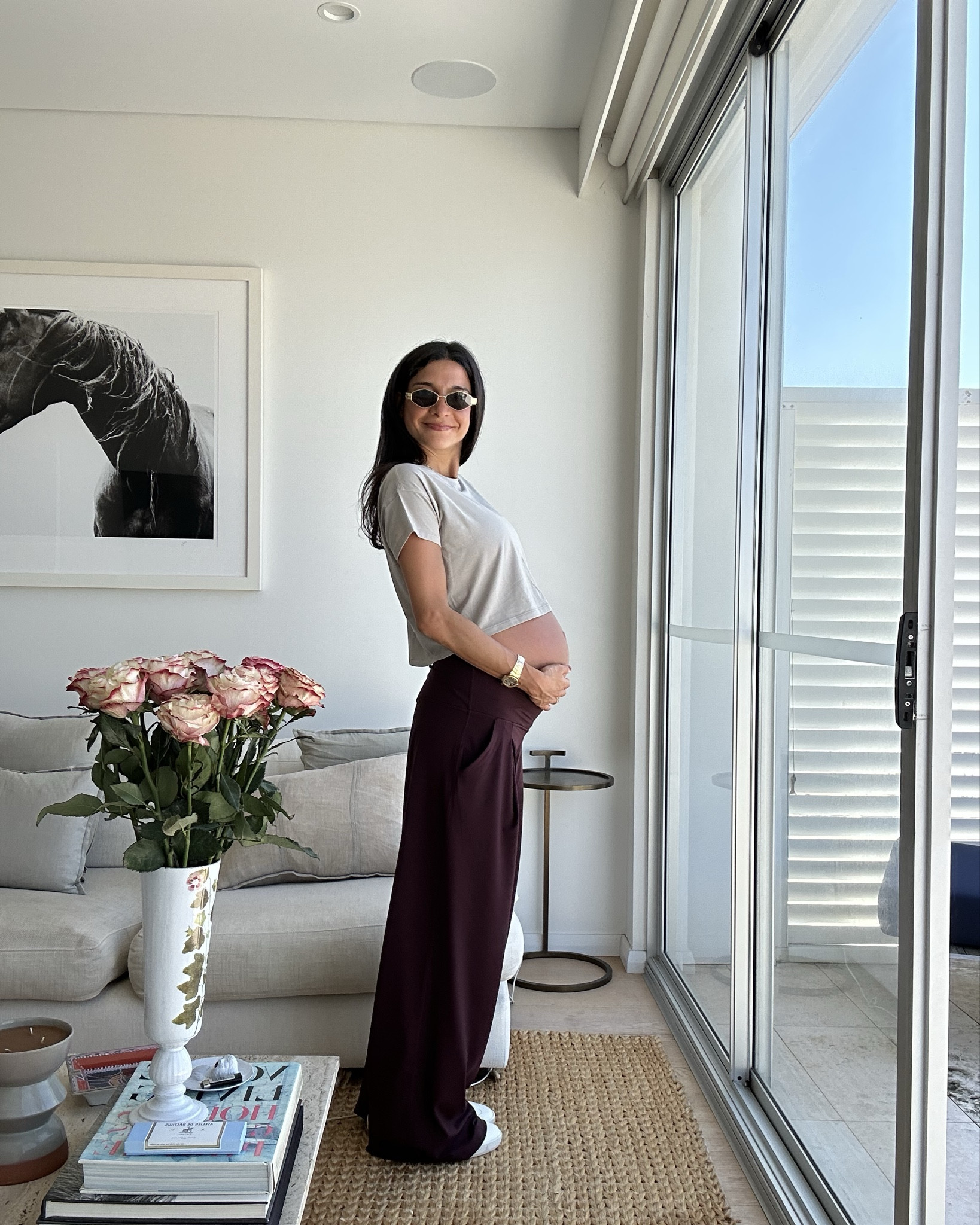 Dressing the Bump: The Palazzo Pant and Cate Crop are the perfect pregnancy combo. Flowy wide leg pants with an elegant pleat detail on the front.

Wearing a size 6 pant and size 4 top. #34weeks

#LTKstyletip #LTKaustralia #LTKmaternity