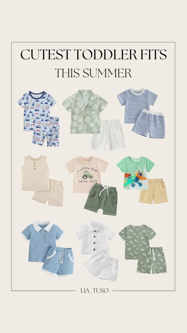 Cutest Toddler Fits This Summer || Organic Cotton Baby Short Sleeve Pajama Sets || Baby Bamboo Pajamas Set Pjs || Toddler Baby Pajama Set || Baby Boy Girls Toddler Summer Outfit || Baby Boys Clothes Set Toddler Infant Boys Button-down Shirt Tops 

#ToddlerSummerStyle
#CutestLittleFits
#MiniWardrobeGoals 

 #LTKBaby #LTKKids