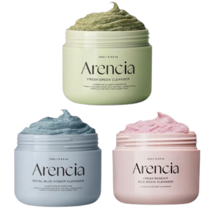 Arencia - Fresh Green & Royal Roseship & Royal Blue Rice Mochi Cleanser - 120g (3ea) Set | Stylevana