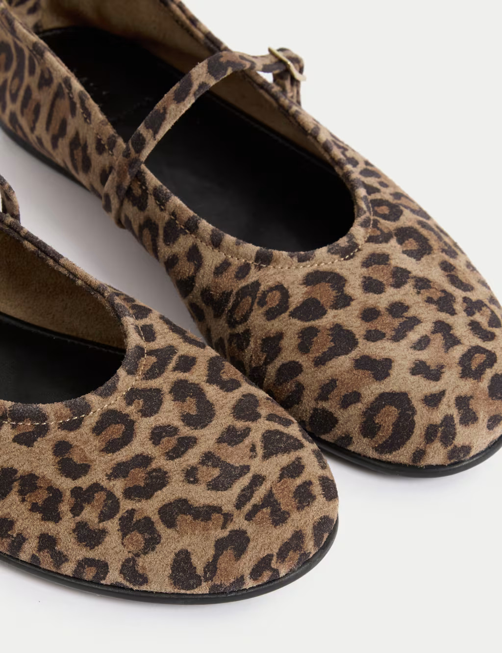 Leather Leopard Print Mary Jane Ballet Pumps | Marks & Spencer (UK)