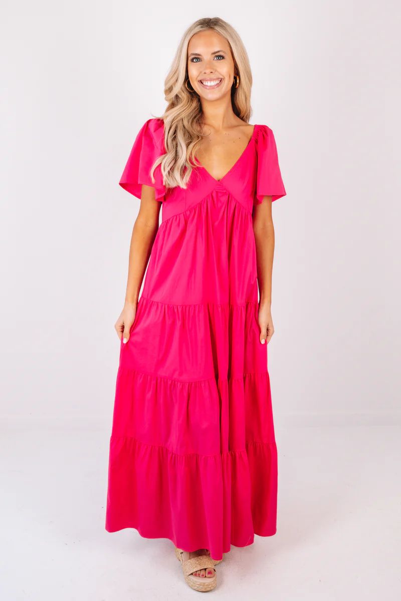 Pinky Promise Maxi Dress - Fuchsia | The Impeccable Pig