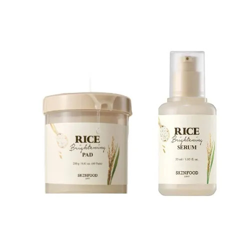 SKINFOOD - Bundle: Rice Brightening Pad + Rice Brightening Serum | YesStyle Global