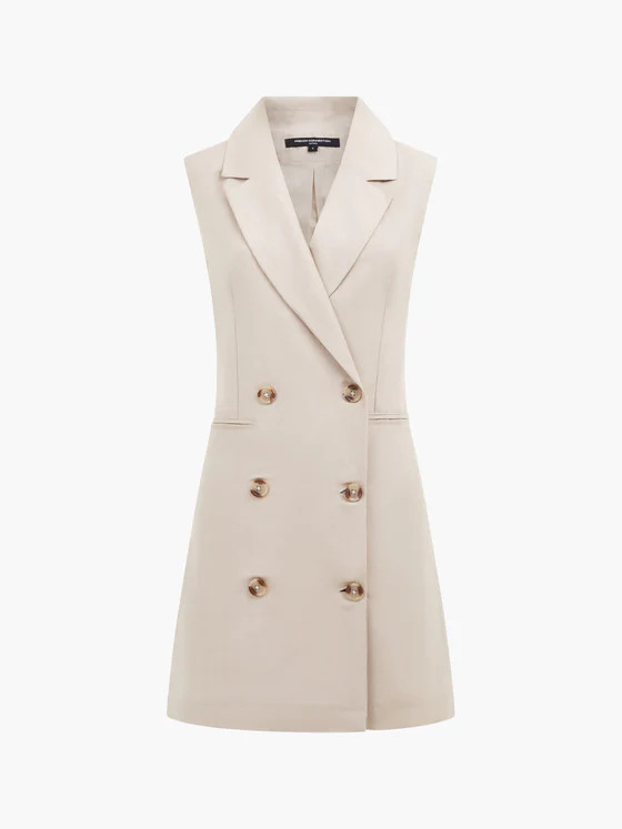 Birdie Linen Sleeveless Blazer Dress | French Connection (UK)