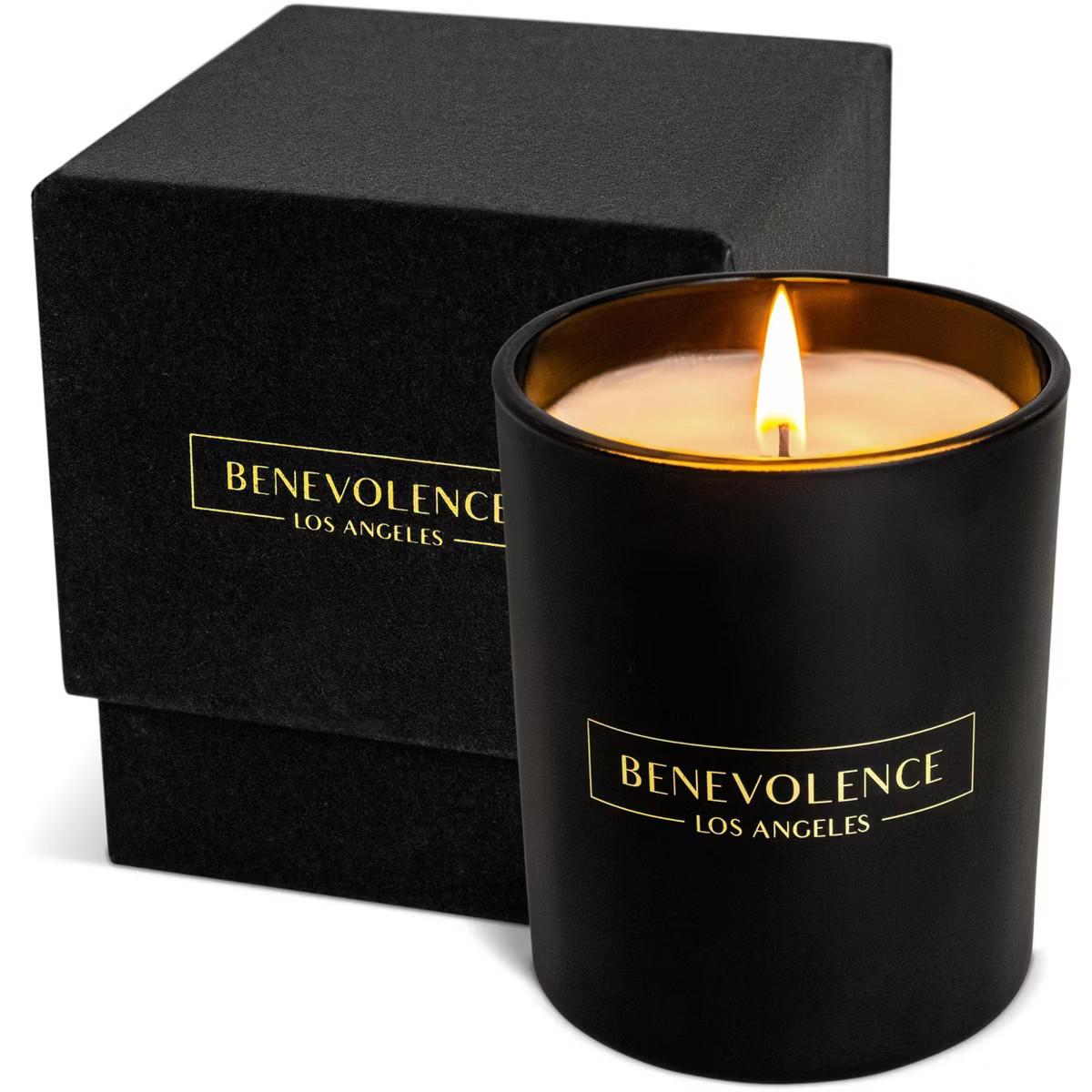 Benevolence LA Premium All Natural Soy Candles In Matte Black Glass Jar | Target