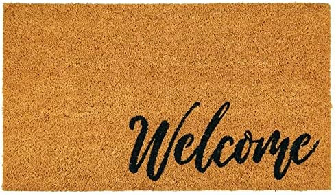 mDesign Rectangular Coir and Rubber Entryway Welcome Doormat with Natural Fibers for Indoor or Ou... | Amazon (CA)