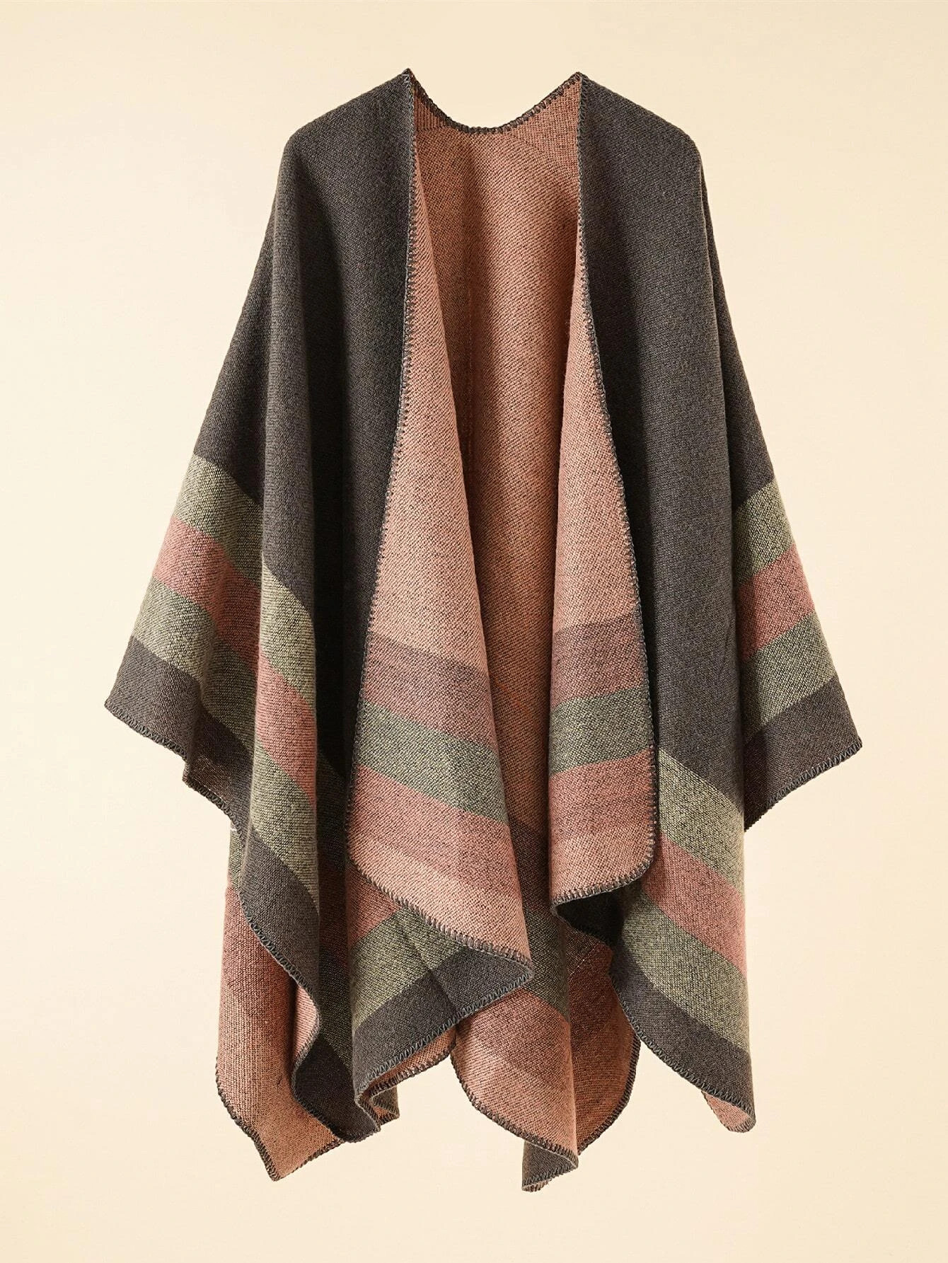 Color Block Shawl Big Scarf | SHEIN