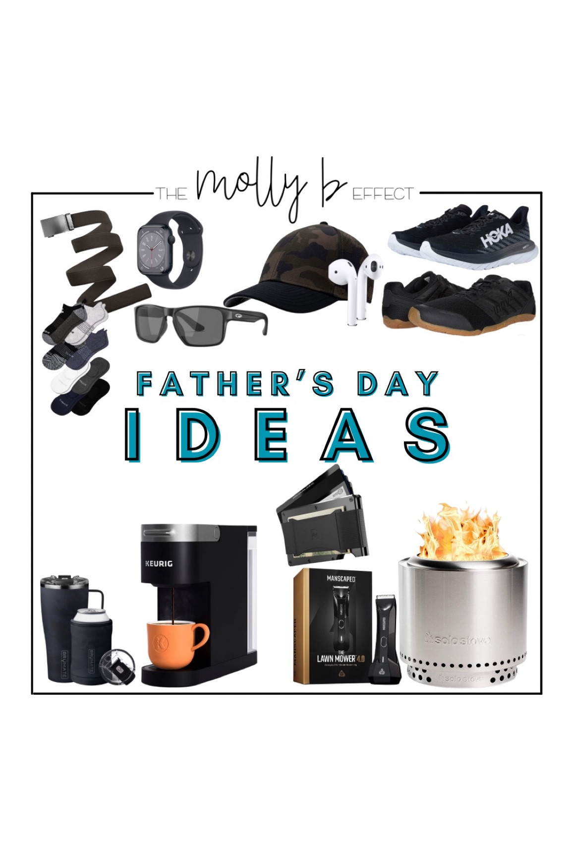 Father’s Day is right around the corner! Here are some of my husbands favorite gifts I’ve gotten him!!
-Mission belt. Zero belt loops, adjustable, and you can switch out the buckle!
-Bombas- best socks around, we’ve had the same pairs for years and they look brand new- worth every penny.
-Sunglasses that float, yes please! No more loosing them in the lake or ocean!
-melin hats, our fav, you can wear them in the water and they float! No more lost hats!!!
-Hoka running/walking shoes
-workout shoes- Jared’s loving this minimalist shoe for his workouts
-Everyone needs alllll the brumates
-single cup Keurig- great if you only want one cup a day, doesn’t take up a ton of room in your cabinets 
-manscaped grooming razor 😉
-Ridge wallet, slim and still holds everything without the bulge 🤣
-Solo Stove great for a contained bonfire & roasting marshmallows

#LTKSeasonal #LTKfamily #LTKGiftGuide
